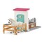Schleich Horse Club: Horse Stall Extension - 21 Piece Playset, Horse Storage & Figurine, English Thoroughbred Toy, Pony Paddock Fencing, Kids Ages 5+
